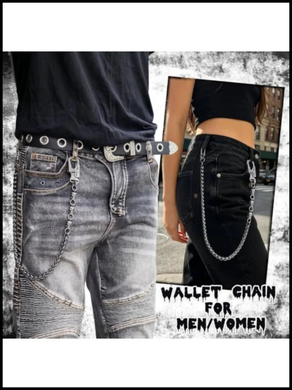 Heavy Duty Anti-Theft Wallet Chain for Men, 24